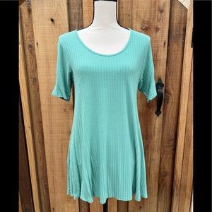 LuLaRoe Mint Ribbed Perfect T | Small